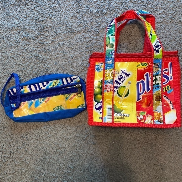 Upcycled lunch‎ bag and pencil case - Picture 1 of 13